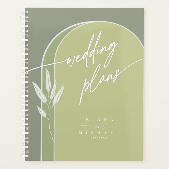 Agenda Eucalyptus Color Tones Boda Green ID901 (Anverso)