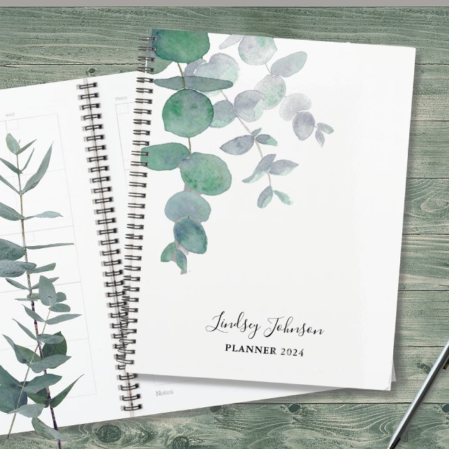 Agenda Eucalyptus Greenery Personalizado 2022 2023 (Subido por el creador)