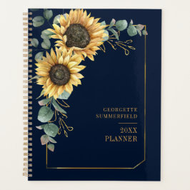 Agenda Eucalyptus Sunflower Floral Geométrica