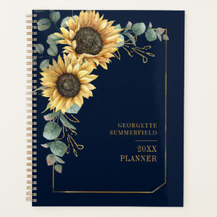 Agenda Eucalyptus Sunflower Floral Geométrica