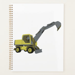 Agenda Excavadora amarilla Maquinaria de construcción