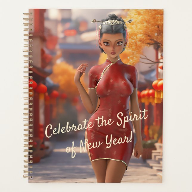 Agenda Exótico Chica de armas para celebrar Año Nuevo chi (Anverso)