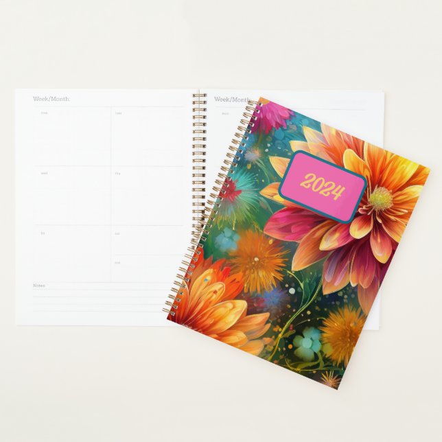 Agenda Explosión floral: Patrón de color de ráfaga (Demostración)