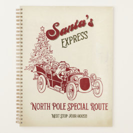 Agenda Expreso Vintage de Navidad de Santa