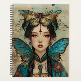 Agenda Extraordinario retrato de la dama con mariposas