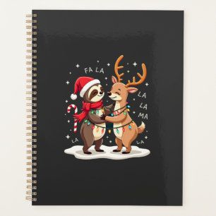 Agenda Fa La La Llama Luces de Navidad Perezoso Montando 