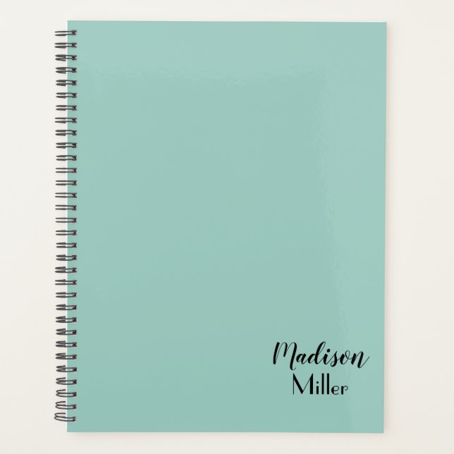 Agenda Fácil Mint Green Personalizado (Anverso)