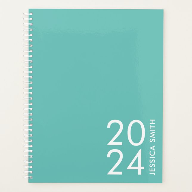 Agenda Fácil personalización de la menta moderna (Anverso)
