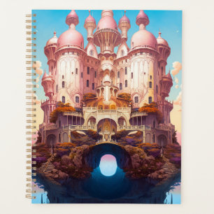 Agenda Fairy Tale Castle Pink White Gold Fantasma Art
