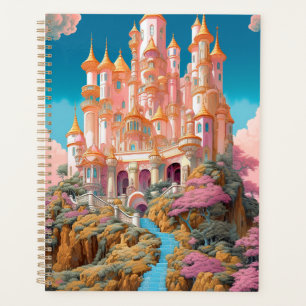 Agenda Fairy Tale Castle Pink White Gold Fantasma Art