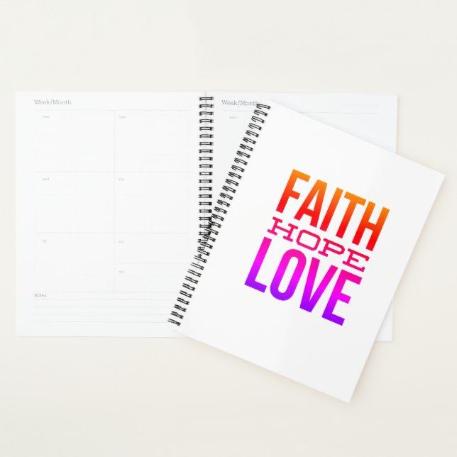 Agenda Faith Hope Love Planner (Demostración)