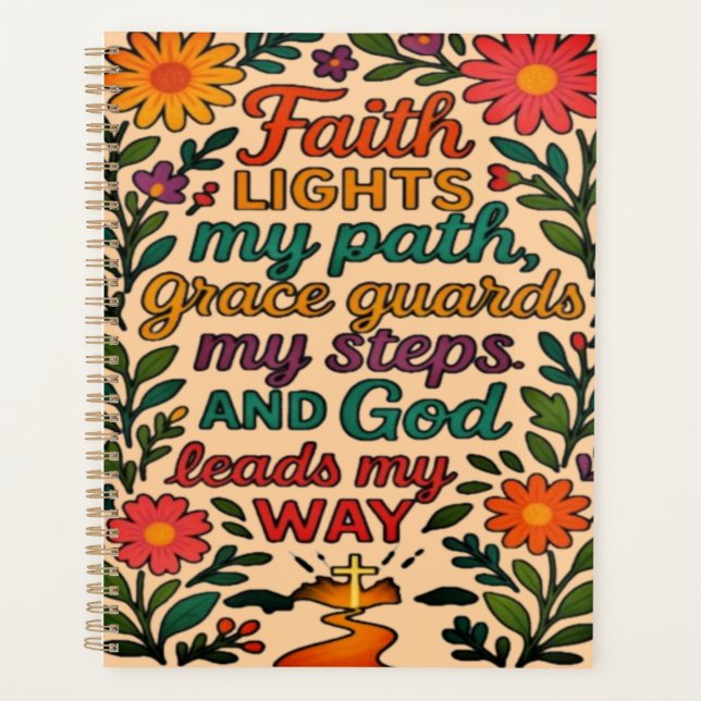 Agenda Faith Lights My Path Christian Art - Inspirational (Anverso)