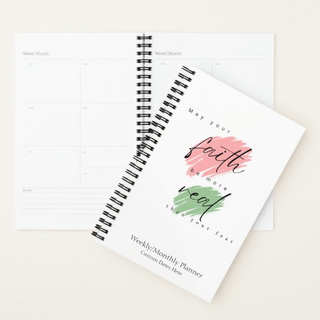 Agenda Faith Planner | Fe vs. miedo (Demostración)