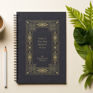Agenda Falso hasta que lo hagas un libro vintage elegante
