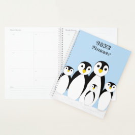 Agenda Familia Cute Penguin