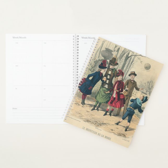 Agenda Familia Infantil Vieja Victoriana (Demostración)
