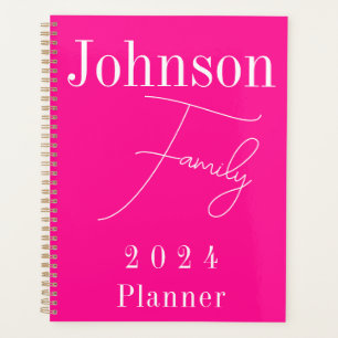 Agenda Familia moderna 2024 Rosa caliente