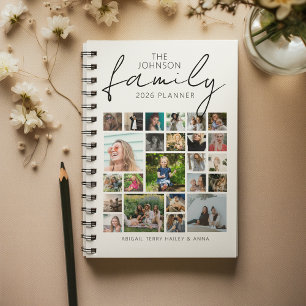 Agenda Familia personalizada de 24 Collages de fotos