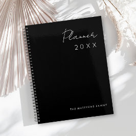 Agenda Familia simple Minimalista de Personalizados de bl