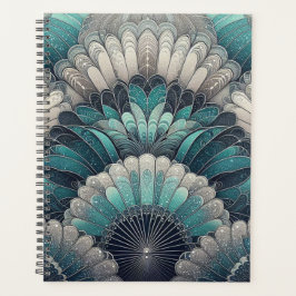Agenda Fans de Art Nouveau Blue and Silver