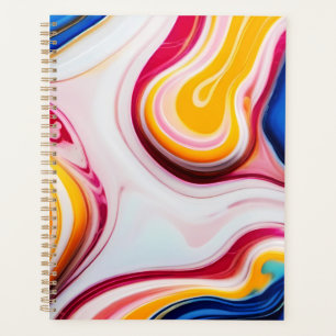 Agenda Fantasía blanca rosa rosa azul trendy