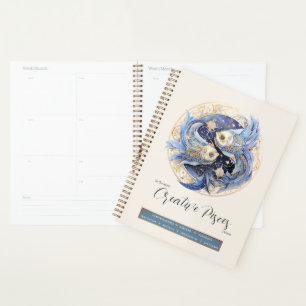 Agenda Fantasía Celeste Símbolo zodiaco Pisces Cumpleaños