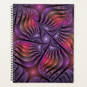 Agenda Fantasía colorida Resumen Trippy Purple Fractal