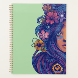 Agenda Fantasía de Boho con pelo floral