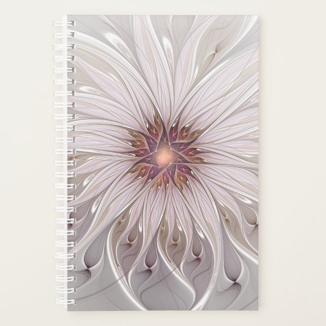 Agenda Fantasía floral, resumen Flor pastel moderna (Anverso)