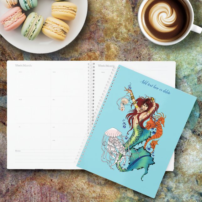 Agenda Fantasía Mermaid cola Verde azulada (Subido por el creador)