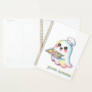 Agenda Fantasma Kawaii Chef con Galletas de Navidad