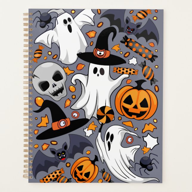 Agenda Fantasmas fantasmagóricos y adorables monstruos ad (Anverso)
