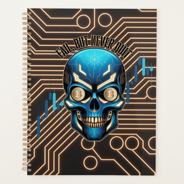 Agenda Fantasy Design | Crypto Btc | Motivation | Blue (Anverso)