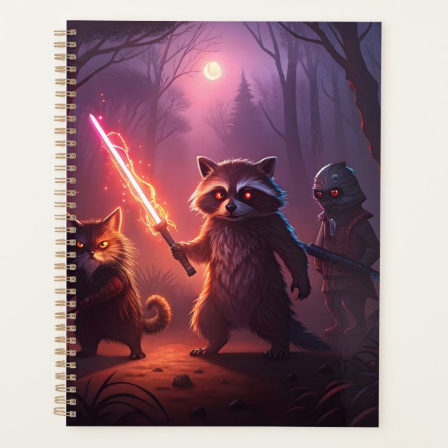 Agenda Fantasy Forest Animal Adventure Art (Anverso)