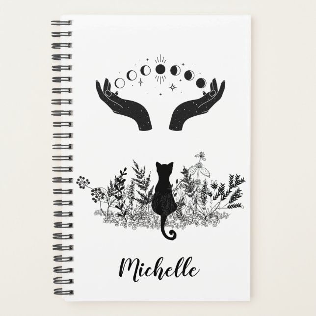 Agenda Fases de la luna celestial personalizada Gato (Anverso)