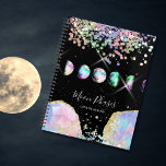 Agenda Fases de la luna Crystal Gem Healing Holograph Bus<br><div class="desc">Fases de la luna Gema de cristal Celestial Holograma Bruja mística Tarjeta de presentación Opal</div>