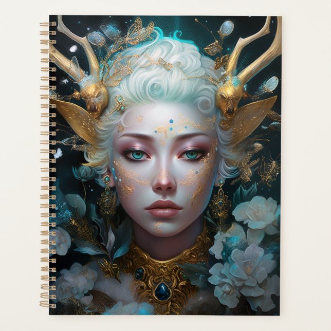 Agenda Faun Elf Woman Fantasy Art (Anverso)