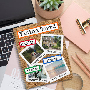Agenda Faux Cork Personalizado Collage de fotos Vision Bo