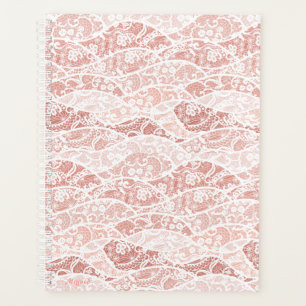 Agenda Faux White Lace Fishnet Planner