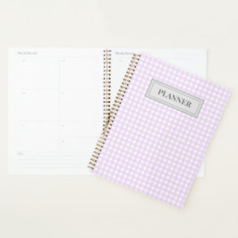 Agenda Faye y Lauren Pastel Purple Gingham Planner