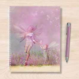 Agenda Fe de mariposa rosada y moderna