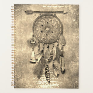 Agenda Feathers Dreamcatcher Estilo Boho Grunge