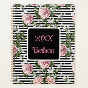 Agenda Fecha de personalización de rosas rosadas anuales