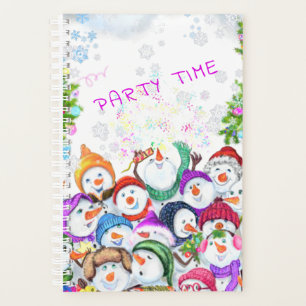Agenda Felices Snowmans Feliz Fiesta de Navidad Dibujo gr