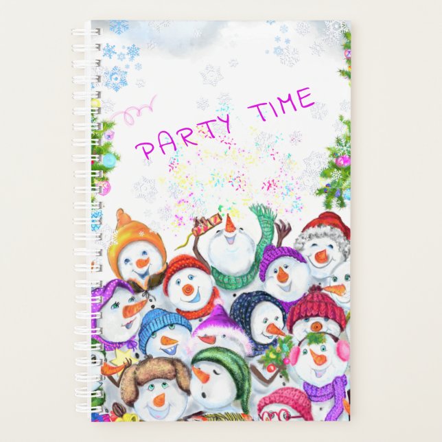 Agenda Felices Snowmans Feliz Fiesta de Navidad Dibujo gr (Anverso)