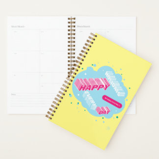 Agenda Felices vacaciones, amarillo y azul