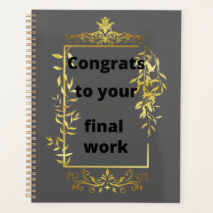 Agenda Felicitaciones a su trabajo final