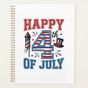 Agenda Feliz 4 de julio Diseño vectorial vintage patrióti