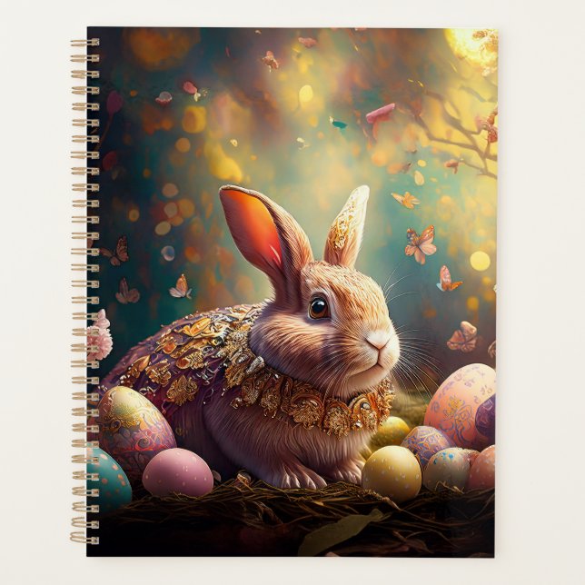 Agenda Feliz Conejo de Pascua con huevos de Pascua (Anverso)