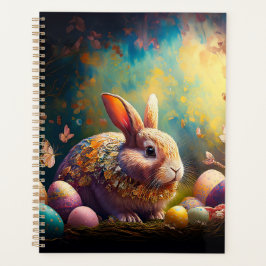 Agenda Feliz Conejo de Pascua con huevos de Pascua